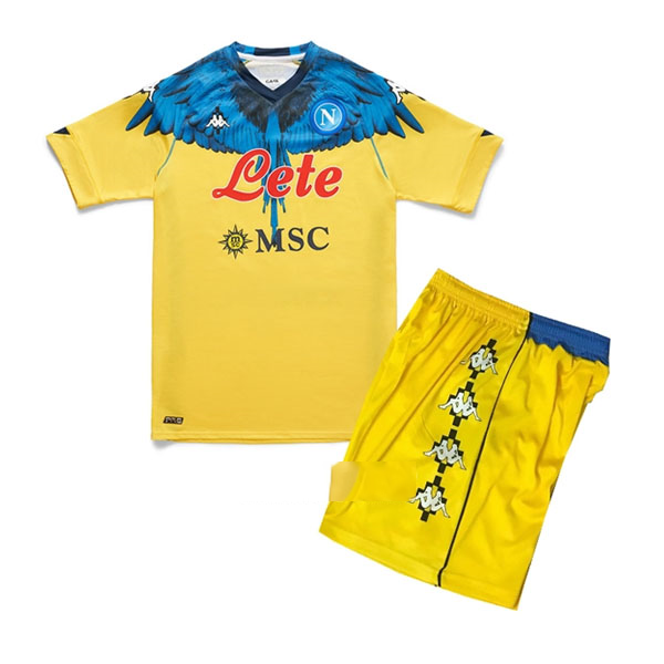 Maillot De Foot Napoli Spécial Enfant 2021-2022 Jaune Pas Cher